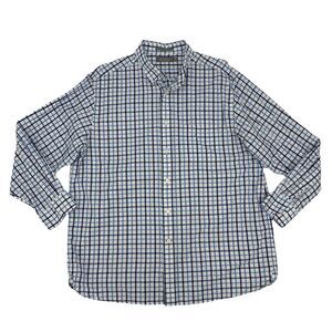 Daniel Cremieux Button Down Shirt Mens XL Extra Large Plaid Cotton Lyocell Blend
